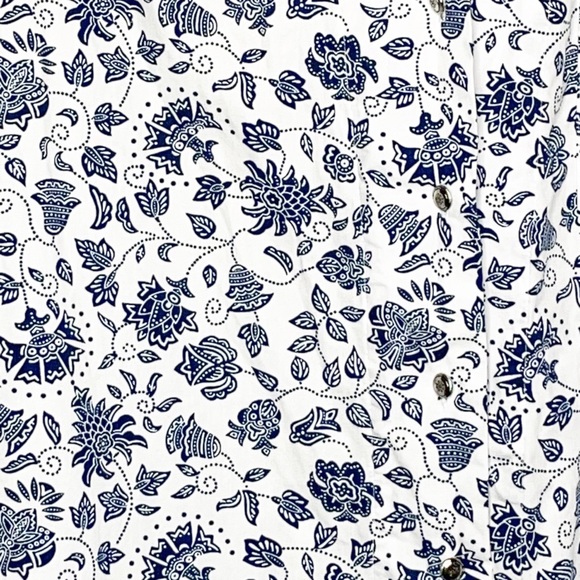 Blue & White Cotton Summer Top (M) - Picture 2 of 6